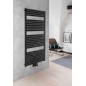 Aqualine Chauffage - Sèche-serviettes Tondi 600x1330 cm, connexion centrale, noir mat DT486T Aqualine Chauffage - Sèche-serviettes Tondi 600x1330 cm, connexion centrale, noir mat DT486T