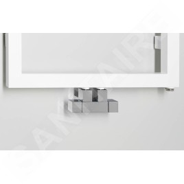 Sapho Cube Twin - Jeu de raccordement vannes, raccordement central, entraxe 50 mm, chrome CP581S