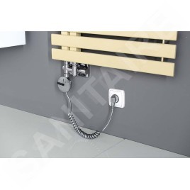 Sapho Twin Combi - Kit de raccordement de valve, raccordement central, droite, entraxe 50 mm, chrome CP461S