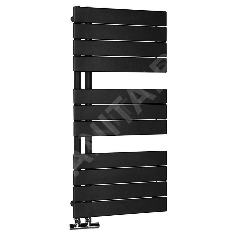 Aqualine Chauffage - Sèche-serviettes Mili, 450x934 mm, 381 W, noir mat DC606T Aqualine Chauffage - Sèche-serviettes Mili, 450x934 mm, 381 W, noir mat DC606T