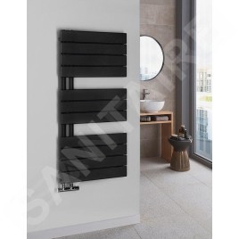 Aqualine Chauffage - Sèche-serviettes Mili, 450x934 mm, 381 W, noir mat DC606T