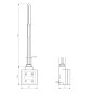 Sapho KTX - Tige chauffante avec thermostat, 200 W, noir mat KTX-B-200