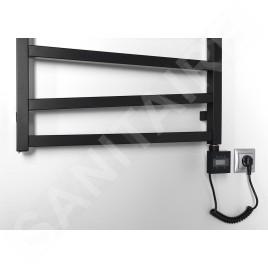 Sapho KTX - Tige chauffante avec thermostat, 200 W, noir mat KTX-B-200