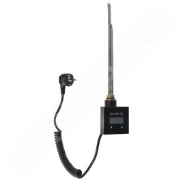 Sapho KTX - Tige chauffante avec thermostat, 200 W, noir mat KTX-B-200