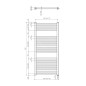 Aqualine Chauffage - Elément chauffant 45x96 cm, 300 W, noir mat ILE94TB