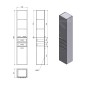 Aqualine Zoja - Armoire suspendue avec panier 350x1840x290 mm, gauche, blanc 51230