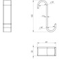 Sapho Accessoires de salle de bains Gedy - Crochet pour corps de chauffe, chrome 202513