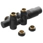 Bruckner Wicher - Kit de raccordement thermostatique, raccord central 50 mm, noir mat 600.331.6