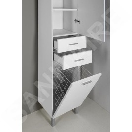 Aqualine Zoja - Armoire suspendue avec panier 350x1840x290 mm, gauche, blanc 51230