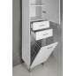 Aqualine Zoja - Armoire suspendue avec panier 350x1840x290 mm, gauche, blanc 51230