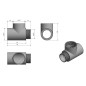 Sapho Accessoires - Raccord en T, chrome 7926