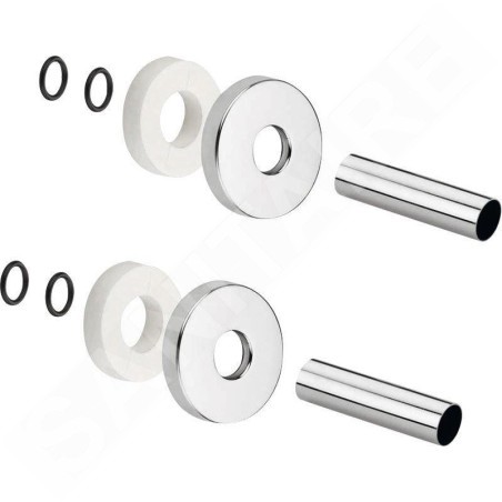 Sapho Accessoires - Set de rosaces de couverture, chrome CP6035