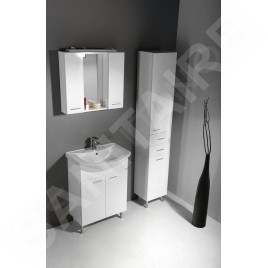 Aqualine Zoja - Armoire suspendue avec panier 350x1840x290 mm, gauche, blanc 51230