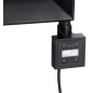 Sapho KTX - Tige chauffante avec thermostat, 600 W, noir mat KTX-B-600