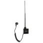 Sapho KTX - Tige chauffante avec thermostat, 600 W, noir mat KTX-B-600