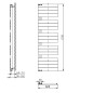 Aqualine Chauffage - Sèche-serviettes Mili, 600 x 1510 mm, 775 W, noir mat DC646T Aqualine Chauffage - Sèche-serviettes Mili, 600 x 1510 mm, 775 W, noir mat DC646T