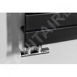 Aqualine Chauffage - Sèche-serviettes Mili, 600 x 1510 mm, 775 W, noir mat DC646T