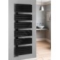 Aqualine Chauffage - Sèche-serviettes Mili, 600 x 1798mm, 927 W, noir mat DC656T Aqualine Chauffage - Sèche-serviettes Mili, 600 x 1798mm, 927 W, noir mat DC656T