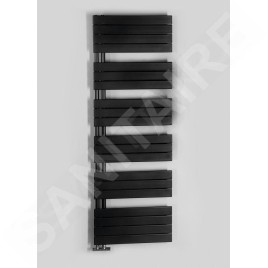 Aqualine Chauffage - Sèche-serviettes Mili, 600 x 1798mm,  927 W, noir mat DC656T