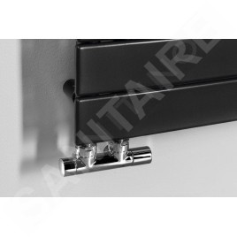 Aqualine Chauffage - Sèche-serviettes Mili, 600 x 1798mm,  927 W, noir mat DC656T