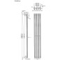 Sapho Chauffage - Corps de chauffe Pilon, 270x1800 mm, blanc mat IZ121