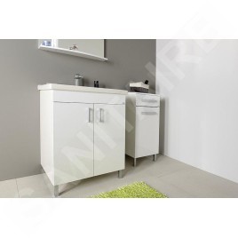 Aqualine Vega - Armoire avec panier, 400x780x310 mm, blanc VG078