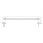 Sapho Accessoires - Porte-serviettes magnétique 496 mm, chrome XJ439