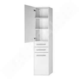 Aqualine Vega - Armoire suspendue avec panier 400x1840x310 mm, blanc VG180