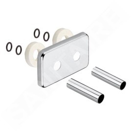Sapho Twin - Rosace de couverture pour jeu de raccordement, inox brossé CP7535