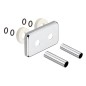Sapho Twin - Rosace de couverture pour jeu de raccordement, inox brossé CP7535