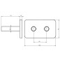 Sapho Twin - Rosace de couverture pour jeu de raccordement, inox brossé CP7535