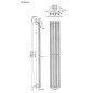 Sapho Chauffage - Corps de chauffe Pilon, 270x1800 mm, chrome IZ120