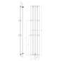 Sapho Colonna - Corps de chauffe 298x1800 mm, 614 W, blanc IR140