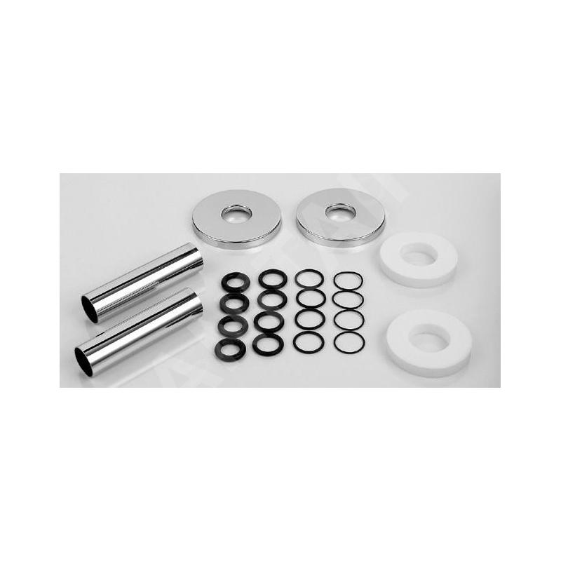 Zehnder Accessoires - Set de caches pour couvrir le raccordement au radiateur, chrome 853738