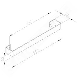 Sapho Colonna - Porte-serviettes 650x80 mm, chrome IRPA18