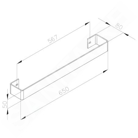 Sapho Colonna - Porte-serviettes 650x80 mm, chrome IRPA18