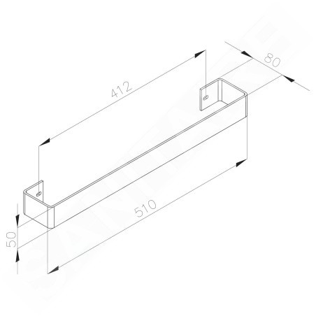 Sapho Magnifica - Porte-serviettes 456x74 mm, inox poli IRPA13