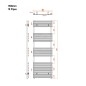 Sapho Jalousi - Corps de chauffe 500x1500 mm, 765 W, blanc 1801-08 Sapho Jalousi - Corps de chauffe 500x1500 mm, 765 W, blanc 1801-08
