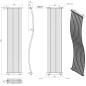 Sapho Onda - Elément chauffant 400x1700 mm, 425 W, chromé 1801-05