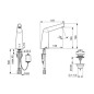 Hansa Designo - Mitigeur de lavabo électronique, Bluetooth, chrome 51792201