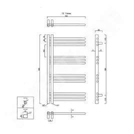 Sapho Dorlion - Corps de chauffe 500x900 mm, 361 W, blanc 1130-50