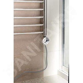 Aqualine Tiges de chauffage - Tige de chauffage électrique avec thermostat, câble direct, 600W, chromé LT67446