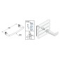 Aqualine Accessoires - Porte-serviettes pour éléments chauffants, longueur 430 mm, blanc IDO-50
