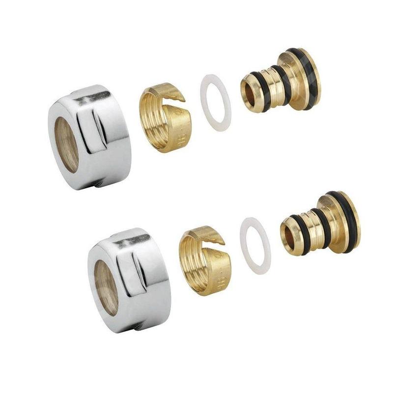 Sapho Accessoires - Raccord de serrage pour Alupex, acier inoxydable brossé CP6520