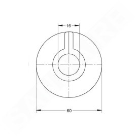 Sapho Bonomini accessoires - Rosace, diamètre 16 mm, blanc 9930DN16B0