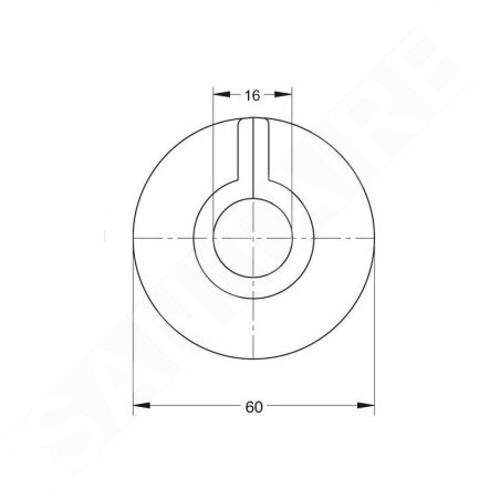Sapho Bonomini accessoires - Rosace, diamètre 16 mm, blanc 9930DN16B0