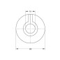 Sapho Bonomini accessoires - Rosace, diamètre 16 mm, blanc 9930DN16B0