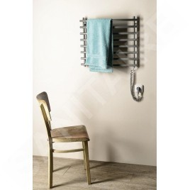 Aqualine Chauffage - Porte-serviettes électrique, 570x465 mm, gris aluminium/métallique SU210A