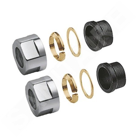 Sapho Accessoires - Raccord de serrage 1/2 pour cuivre 15 mm, chrome CP6115
