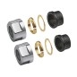 Sapho Accessoires - Raccord de serrage 1/2 pour cuivre 15 mm, chrome CP6115